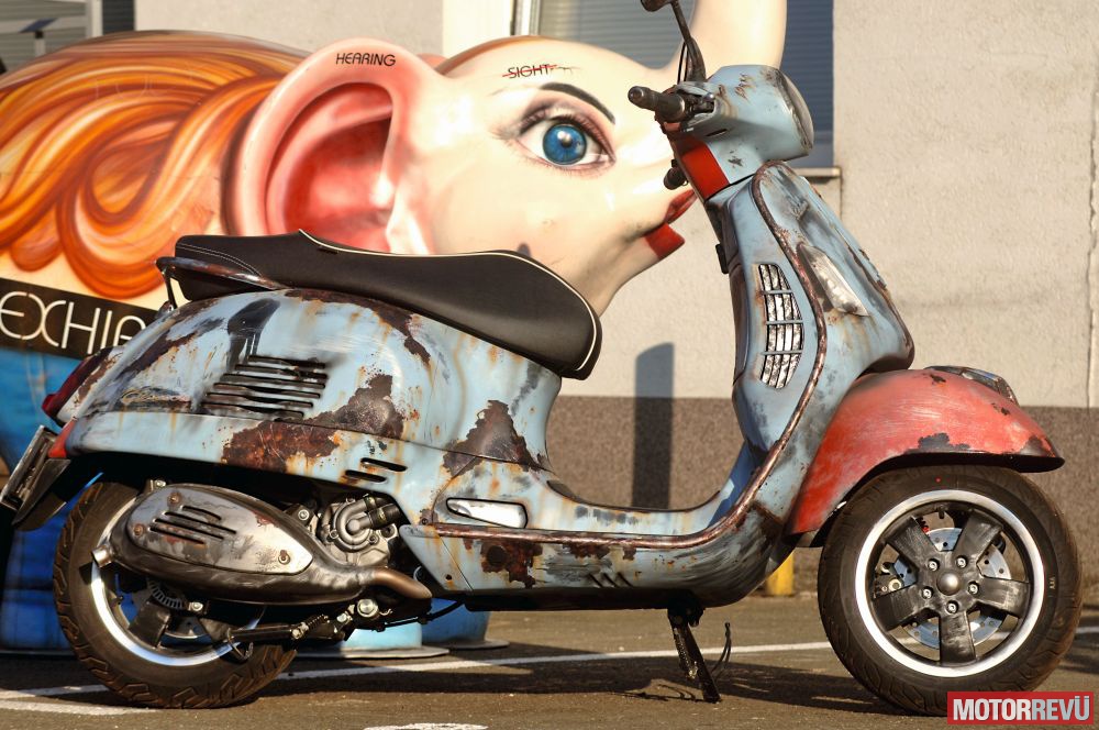 Motorok Custom sarok Rozsdás Vespa Motorok Custom sarok Rozsdás Vespa